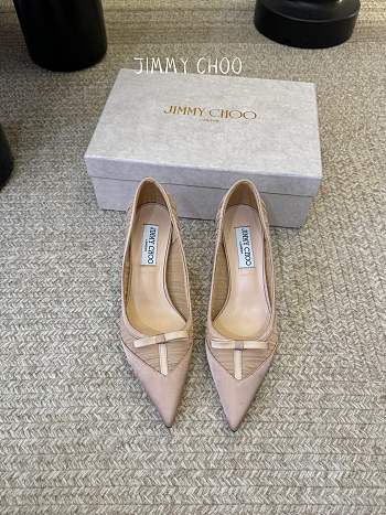 Jimmy Choo Love Mesh 85 Macaron Satin with Ruched Tulle Pumps