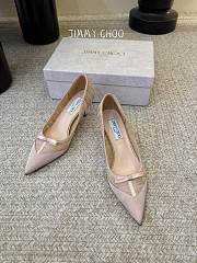 Jimmy Choo Love Mesh 85 Macaron Satin with Ruched Tulle Pumps - 6