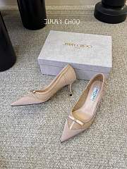 Jimmy Choo Love Mesh 85 Macaron Satin with Ruched Tulle Pumps - 2