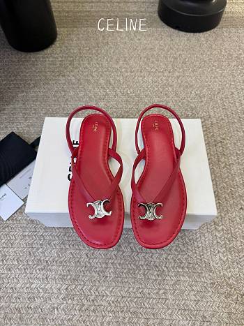 Celine Biki Sandal In Calfskin Silver 