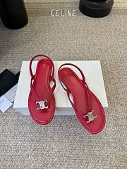 Celine Biki Sandal In Calfskin Silver  - 4