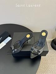 YSL Jerry Mules In TPU And Rhinestones Black 8cm - 6