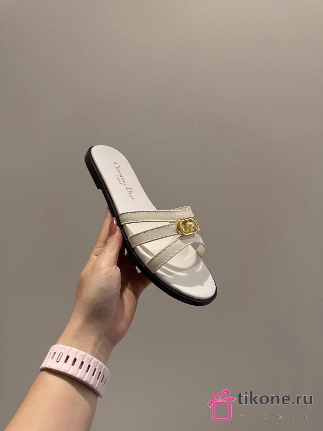 Dior 30M Slide White Calfskin - 1