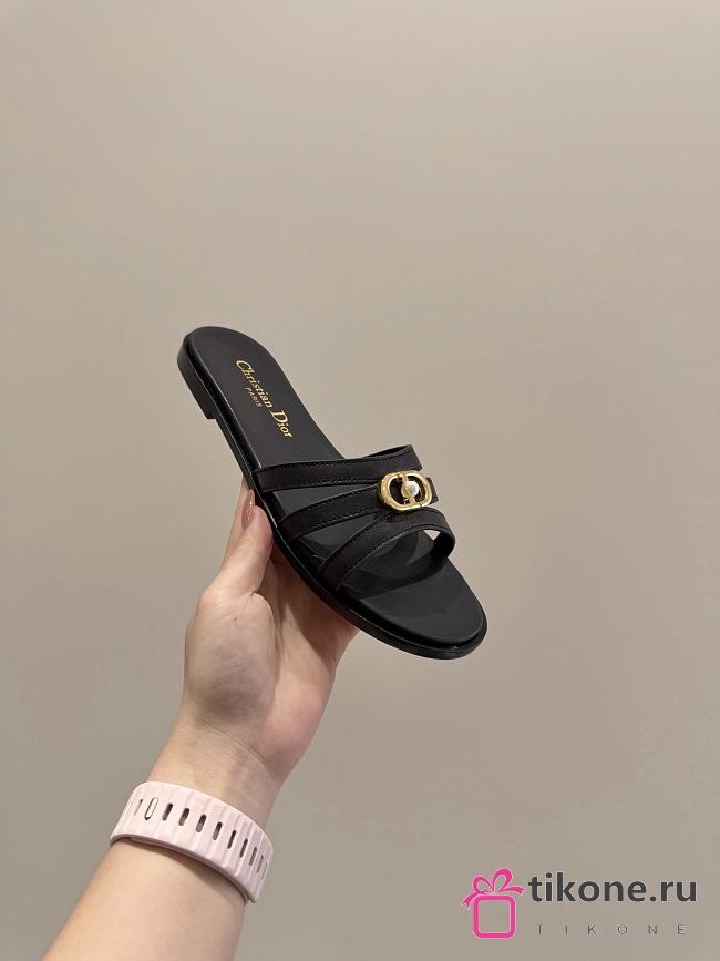 Dior 30M Slide Black Calfskin - 1