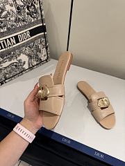 Dior 30 Montaigne Slide Beige Calfskin - 6