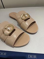 Dior 30 Montaigne Slide Beige Calfskin - 5