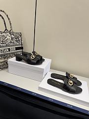 Dior 30 Montaigne Slide Black Calfskin - 3