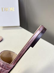 Dior Cannage Slide Pink Laminated Lambskin with Quilted Cannage Motif - 6