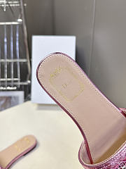 Dior Cannage Slide Pink Laminated Lambskin with Quilted Cannage Motif - 3