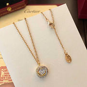 Cartier Trinity Pendant 1 Diamond Paved Yellow Rose White Gold - 6