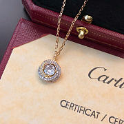 Cartier Trinity Pendant 1 Diamond Paved Yellow Rose White Gold - 5