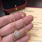Cartier Trinity Pendant 1 Diamond Paved Yellow Rose White Gold - 4