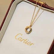 Cartier Trinity Pendant Paved Yellow Rose White Gold - 5