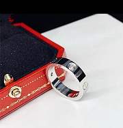 Cartier Love Ring Classic Model 3 Diamonds White Gold - 3