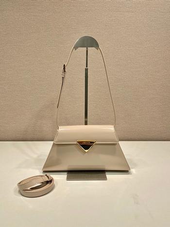 Prada Leather Handbag Beige 1BD343 - 28.5x14x7cm