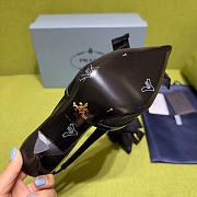 Prada Black Mesh Bow Slingback Pumps 100mm - 3