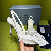 Prada White Mesh Bow Slingback Pumps 100mm - 2
