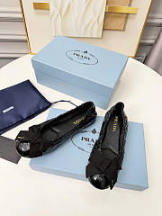 Prada Black Patent Leather Ballerinas With Bow 1F322O - 4