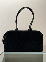 Chanel Large Bowling Bag Suede & Gold-Tone Metal Black - 35.5x19x12.5cm - 2