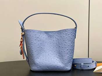 LV All In BB Ostrich Leather Blue - 16x18x12cm