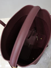 YSL Le 37 Supple In Grained Leather In Burgundy - 25x20x16cm - 6