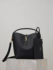 YSL Le 37 Supple In Grained Leather In Black - 25x20x16cm - 1