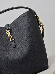 YSL Le 37 Supple In Grained Leather In Black - 25x20x16cm - 4