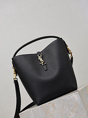 YSL Le 37 Supple In Grained Leather In Black - 25x20x16cm - 3