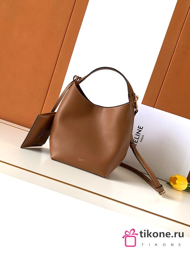 Celine Small Hobo In Supple Smooth Calfskin Brown - 31x18x6cm - 1