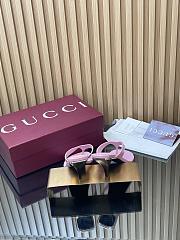 Gucci Vittoria Thong In Light Pink Leather 55mm - 2