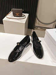 Celine City Ballerina In Glossy Calfskin Black  - 6