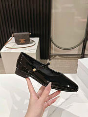 Celine City Ballerina In Glossy Calfskin Black  - 5