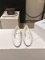 Celine City Ballerina In Glossy Calfskin White - 1