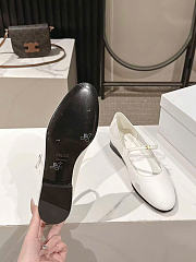 Celine City Ballerina In Glossy Calfskin White - 6