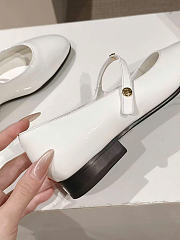 Celine City Ballerina In Glossy Calfskin White - 4