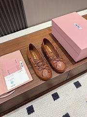 Miumiu Nappa Leather Ballerinas Brown 5F636E - 1