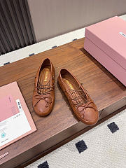Miumiu Nappa Leather Ballerinas Brown 5F636E - 6