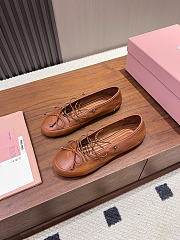 Miumiu Nappa Leather Ballerinas Brown 5F636E - 5