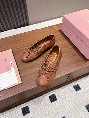 Miumiu Nappa Leather Ballerinas Brown 5F636E - 3