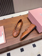 Miumiu Nappa Leather Ballerinas Brown 5F636E - 2