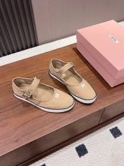 Miumiu Drill Ballerinas Malt Beige 5F369E - 5