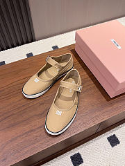 Miumiu Drill Ballerinas Malt Beige 5F369E - 2