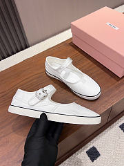 Miumiu Drill Ballerinas Malt White 5F369E - 6
