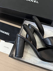 Chanel Slingbacks Lambskin & Patent Calfskin Black & Green 90mm - 4