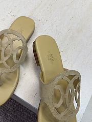 Hermes Mage Sandal Suede Beige  - 5