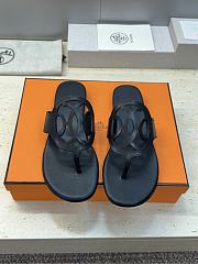 Hermes Mage Sandal Calfskin Black  - 1