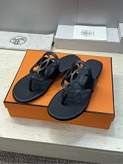 Hermes Mage Sandal Calfskin Black  - 5
