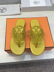 Hermes Mage Sandal Suede Yellow - 1