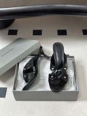 Balenciaga City Sandal in Black Arena Lambskin 70mm - 5
