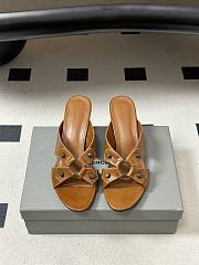 Balenciaga City Sandal in Brown Arena Lambskin 70mm - 1